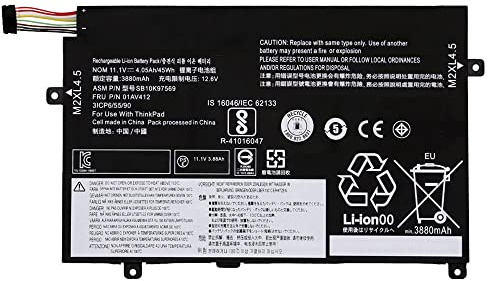 XITAIAN 11.1V 45Wh 4050mAh 01AV412 01AV411 Ersatz Laptop Akku für Lenovo Thinkpad E470 E470C E475 SB10K97568 SB10K97569