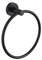 KES Handtuchring Handtuchhalter Bad Handtuch Halterung Badetuchhalter Ring Dusche Halterung Wandmontage Matt Schwarz, A2180-BK