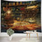 LB Halloween Wandteppich 200x150cm Weinlese Schloss Wandbehang Tapisserie Zauberbücher der Hexe Wandtuch für Wohnzimmer Schlafzimmer Wohnheim Wand Dekor