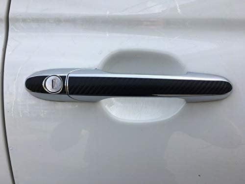 SCOOBY MAD Abarth 500 Carbon Fibre Vinyl Door Handle Covers X2 Pair