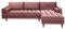invicta INTERIOR Elegantes Ecksofa Cozy Velvet 260cm Altrosa Samt Federkern 3er-Sofa Samtoptik Eckcouch Sofa Couch