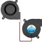 WINSINN 5015 Blower Fan 24V, 3D Printer 24 Volt Fans Blower Turbine Turbo Dual Ball Bearing, Brushless Cooling 50mmx15mm 2PIN (Pack of 2Pcs)