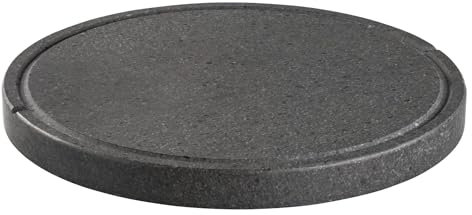 PIASTRA IN PIETRA LAVICA Ollare - Refrattaria dell’Etna per Forno Elettrico & Gas, Barbecue, Bistecchiera per Pizza e Carne – Misure a Scelta, Forma Rotonda (40 cm3)