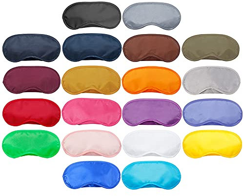 Gotetiso Augenmasken, 20 Stück, bunt, Schlafmaske, Augenmaske, Augenmaske, Blindfold, für Reisen, für Frauen und Männer