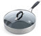 BK Intelligence Sauteuse de 28 cm/3,6 L en Acier Inoxydable avec Revêtement Antiadhésif en Céramique sans PFAS, Induction, Poignée Rester Froid, Va au lave-vaisselle, Va au four, Argent & Noir