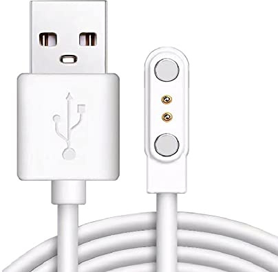 BesDirect 2/4-poliges magnetisches Ladekabel 2,84/4,00/7,62 mm Abstand mit magnetischem Ladekabel für Smart Watch Armbanduhr Juicer USB Power Charger (2-polig 7,62mm Abstand, 60cm lang)