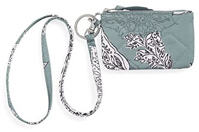 Vera Bradley Damen Performance-Etui mit Reißverschluss und Umhängeband Ausweishülle, Tiger Lily Blue Ruder