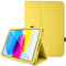 TECHGEAR Leder hülle für Apple iPad 11. / 10. Generation, iPad (A16) 11 2025/10,9 Zoll 2022, PU-Leder, Slim Folio Smart hülle mit Ständer, Handschlaufe & Ruhezustand/Aufwachen [Gelb]
