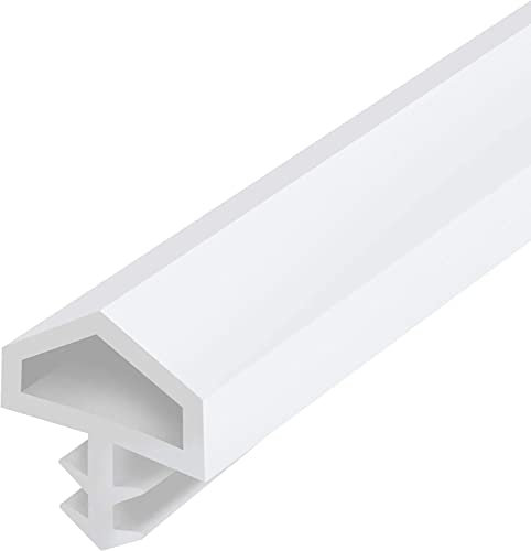 cyclingcolors Türdichtung Weiß flexibel gummi PVC TPE 10mm x 5.5mm Zimmertüren Zimmertürdichtung Antidehnungsfaden Haustürdichtung Türanschlagdichtung Fensterdichtung Gummidichtung (länge 1m)