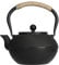 Happy Fox Cast Iron Tea Kettle - Black Japanese Tea Kettle with Removable Tea Leak for Tea Bags and Loose Tea Leaves. Durable 900ml stovetop Kettle for Home, Camping and Tea Parties