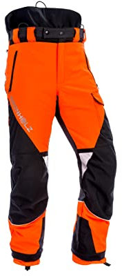 Grünholz Pro³Flex Schnittschutzhose, Schnittschutzklasse 1 (20 m/s), Gr. 98, orange-anthrazit