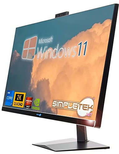 SIMPLETEK - PC All in One 2K 27 Core i7 Scheda Video Dedicata Radeon RX550 4GB | 16GB RAM SSD 960 GB Potente Versatile Lavoro e Intrattenimento