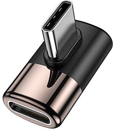 MOGOOD 90 Grad USB C Recht Winkel Adapter USB C Stecker zu C Buchse Extender USB Typ C Thunderbolt Extender für MacBook Pro, iMac, iPad Pro,Tablet,Telefone,Nintendo Switch,und andere Typ C Geräte