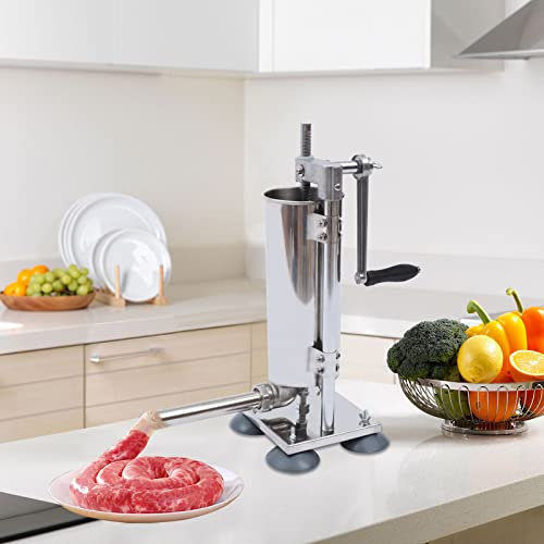 Wurstfüllmaschine 3LManuell Wurstfüller Wurstfüllmaschine Edelstahl Manuell Wurstfüller Wurstfüllmaschine Metall Wurst Füller Stehend