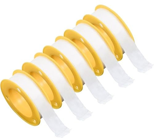 volumoon 5 Rouleaux Ptfe Ruban Étanchéité, Ruban d'Étanchéité en Téflon, Ruban de Plomberie, Bande de Teflon pour Tuyaux Pommes de Douche Vidange d'Évier Arrêt Des Fuites 11mm*0.075 * 10m