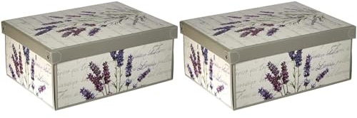 Kanguru Schachtel-Kollektion mit Lavendel-Duft, aus Pappe, mehrfarbig, 32 x 42 x 17,5 cm (Packung mit 2)
