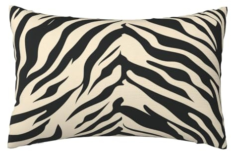 Kissenbezug 40 X 60 cm Deko Kissen Streifen Kissenbezüge 2er Set, Kissenbezug Schwarz und Weiß Kissenhülle Herbst Rechteckig Sofa Kissen Beidseitig Bedruckt Zierkissen für Couch Deko Wohnzimmer,K414