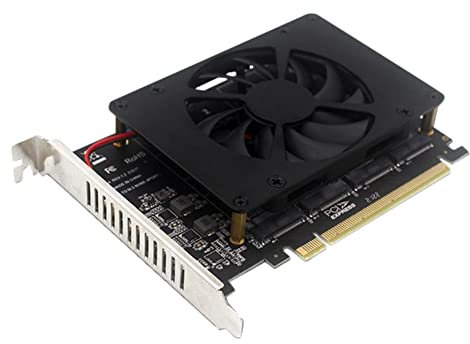 Evzvwruak PCIEX16 NVME M2 MKEY SSD RAID Array Expansion Adapter Card Motherboard PCIE Split Card