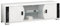 AltoBuy Ariane - Meuble TV 2 Portes et 2 Niches Blanc avec Décor Latéral Aspect Marbre Noir