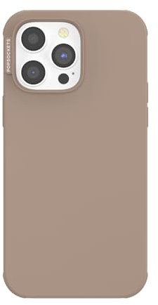PopSockets iPhone 14 Pro Max Case with MagSafe, Phone Case for iPhone 14 Pro Max, Grip Sold Separately, Wireless Charging Compatible - Latte