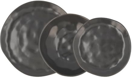 Bidasoa Cosmos Vajilla Cerámica Orgánica Negro 12 Piezas - 4 Personas Otras Ceramicas Apto Microondas