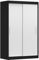Fabryka Mebli Idźczak Kleiderschrank, Wohnzimmerschrank - Schwarz, Weiß Schwebetürenschrank, Schlafzimmerschrank - ‎61 x 120 x 200 cm - Schrank für Schlafzimmer, Wohnzimmer, Garderobe, modern