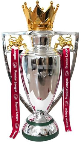 Huadafun England League Trophy Barclays Premiership Trophies Football Champion Cup Replica Fan Souvenir Collections Office Decorations With Ribbon,16cm