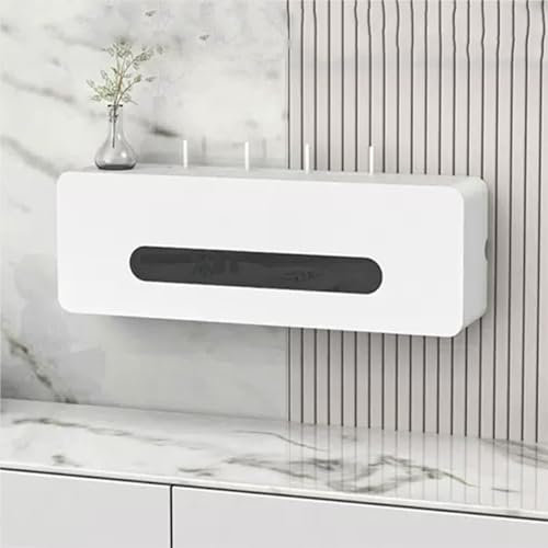 Generic Wireless WiFi Router Shelf Storage Box, Wall Mounted Rustic Pine Wood Router Organizer for Cord Management