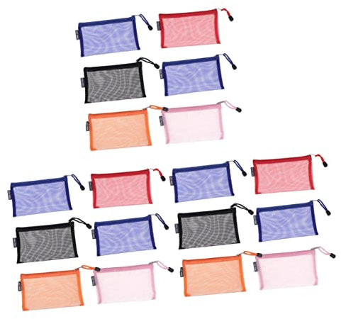 STOBOK 18stücke Teiliges Pouch Multifunktionale Stift Und Kosmetiktasche Für Schule Und Büro Leicht Und Praktisch Für Aufbewahrung Von Schreibwaren Und Kleinigkeiten