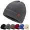 BARFULKER Winter Beanie Mütze Herren Damen Warm Gefüttert Wintermützen Dehnbare Weiche Strickmütze Laufmützen Dehnbare Weiche Wollmütze Unisex Hat,Einheitsgröße,Grau