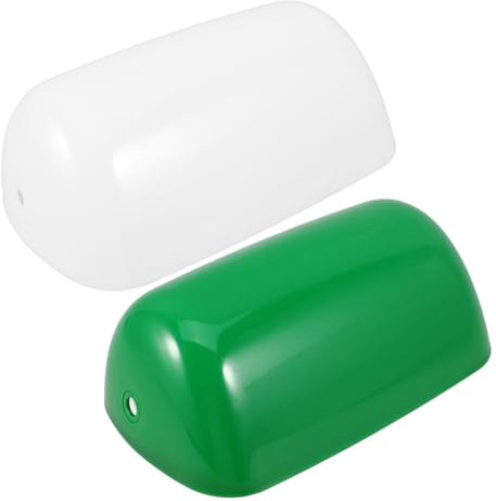 IWOWHERO 2stücke Kunststoff-lampenschirm Für Tischleuchten Ersatz-lichtabdeckung Für Wandleuchten Grün Für Nachttische Pendelleuchten Bibliotheken Wohnzimmer