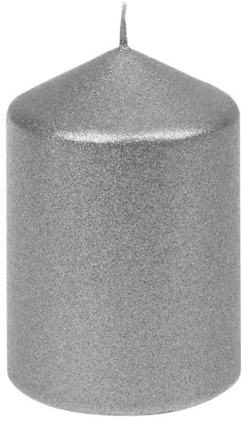 Stumpenkerzen Weihnachtskerzen Kiew Silber 100/67 mm