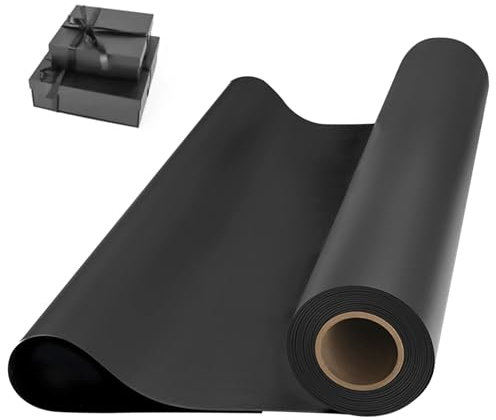 Ksvaye Papier Kraft Rouleau Papier 38cm*10m Papier Kraft Emballage Papier Emballage Colis Idéal pour l'artisanat, Emballage Cadeau (noir)