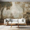 NOGAWA Papier Peint Motif Arbre Forêt, 3D Panoramique Papier Peint Plante Tropicale, Papier Mural Decoratif Pour Salon, Chambre, Tapisserie Murales, Décoration Murale 400x280cm
