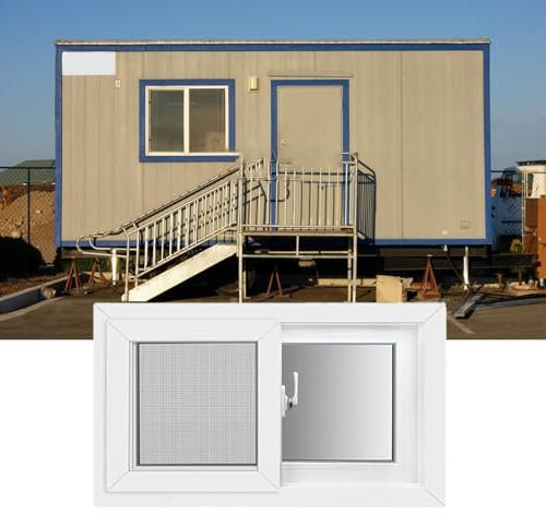 Ventanas Aluminio Ventanas para Casas Móviles con Mosquiteros, Ventanas de Aluminio para Sótanos de 30x30, 50x30, 50x40, 60x30, 60x40, 60x50 Cm, Ventanas para Cobertizos/ Ventanas de Repuesto(16x12in/