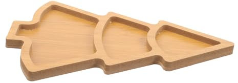 PRETYZOOM Christmas Tree Tray Christmas Tree Tray Holiday Plates Holiday Shark Sushi Plate Seasonal Xmas Serving Bowls Saucer Charcuterie Board Xmas Charcuterie Boards with Bowls Wooden