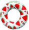 Anello galleggiante per adulti, con paillettes trasparenti, 90 cm, per piscina estiva, adatto per adulti e bambini (rosso bianco)