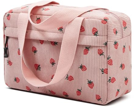 Jiliyote Groß Kosmetiktasche Cord Kulturtasche Gross Damen Kulturbeutel Kord Reise Waschtasche Damen Kosmetikbeutel für Travel Mädchen