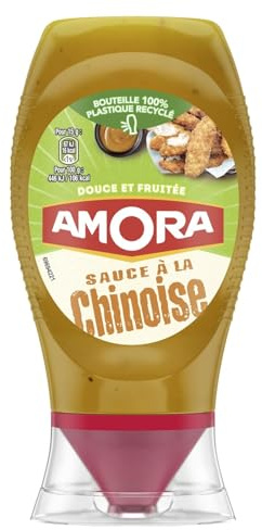 AMOR – Sauce Chinoise Savoureuse pour Relever Vos Plats, Flacon Pratique de 280g - Le lot de 4