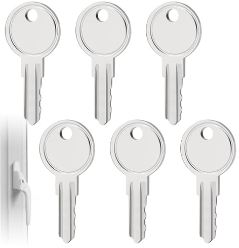 6 PCS Window Keys Replacement, Window Lock Keys Replacement, Window Key Compatible with Yale and Securistyle