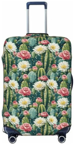Novastar Housse de protection pour bagages – Housse de valise souple avec imprimé cactus rose, noir, 18-21