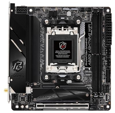 Compatibilità Fit For ASROCK A620I Fulmine WiFi Mini-ITX Presa scheda madre AM5 A620 DDR5 128GB M.2 supporto Ryzen 5 7400F 7 7700 cpu