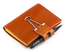 A8 Mind-Papers, revolutionäres X17-Karteikarten-Lernkarten-Box-Konzept! Recyceltes Leder orange, nachhaltig; Inhalt: Ca. 25 Karten + Sloop + Bleistift! Made in Germany, 17 Jahre Garantie*