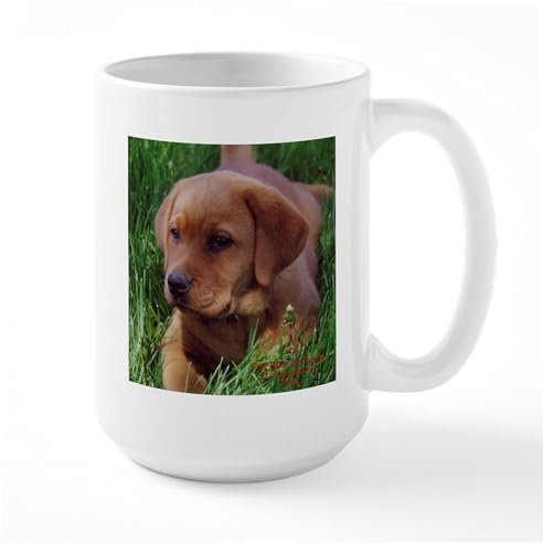 CafePress Fox Red Labrador Puppy Large Mug 15 oz (444 ml) Ceramic Coffee Mug