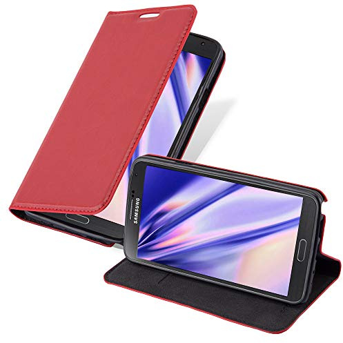 Cadorabo Hülle kompatibel mit Samsung Galaxy Note 3 NEO aus Premium Kunst Leder Flip Klappbare Stoßfeste Magnetische [Standfunktion] [Kartenfächern] Cover Hülle für Galaxy Note 3 NEO Tasche in Rot
