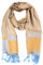 PASKMLNA Pashmina-Schal, Paisleymuster, Jacquard, Stola, Goldfarben/Blau, Large