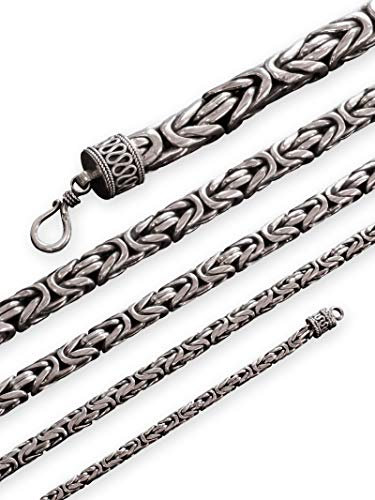 Fly Style Königs-Kette Herren - Echt-Silber-Kette Herren-Schmuck, Längen:ca. 61.0 cm, Stärke:4.2 mm