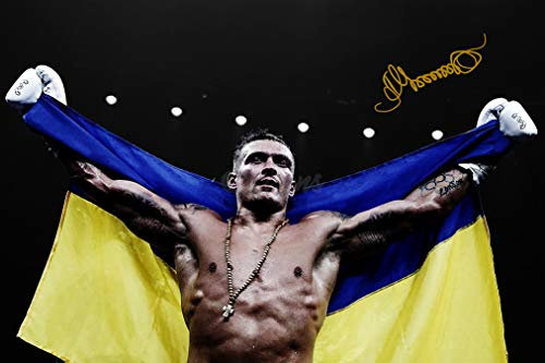 Oleksandr Usyk Foto gedrucktes Poster – aufgedruckte Unterschrift – 12x8 inches (30x20 cm) - N.0 2