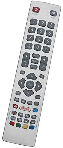 ALLIMITY Télécommande Remplacer pour Sharp Aquos with Netflix LC-49FI5542E LC-49UI7252K LC-49UI7352K LC-49UI7552E LC-50CFG6001E LC-50CFG6001K LC-50CFG6002K LC-50UI7222E LC-50UI7322E LC-50UI7352E