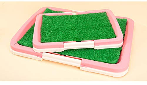 ADASP Hundetoiletten Pet Training Gras Matte Hund Toilette Indoor Outdoor Welpen Training Pad Hund Katzentoilette ungiftig Kunstrasen herausnehmbares Tablett Einfache Reinigung